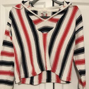Forever 21 Cropped RedWhiteBlue Sweater S